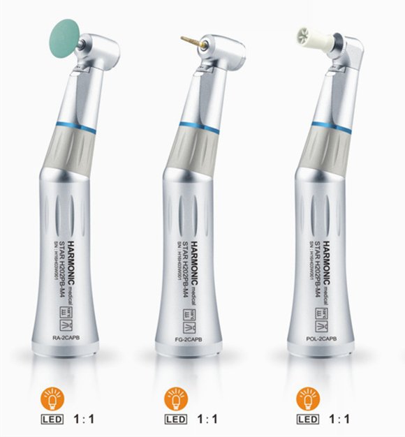 Restorative handpiece fiber optic light