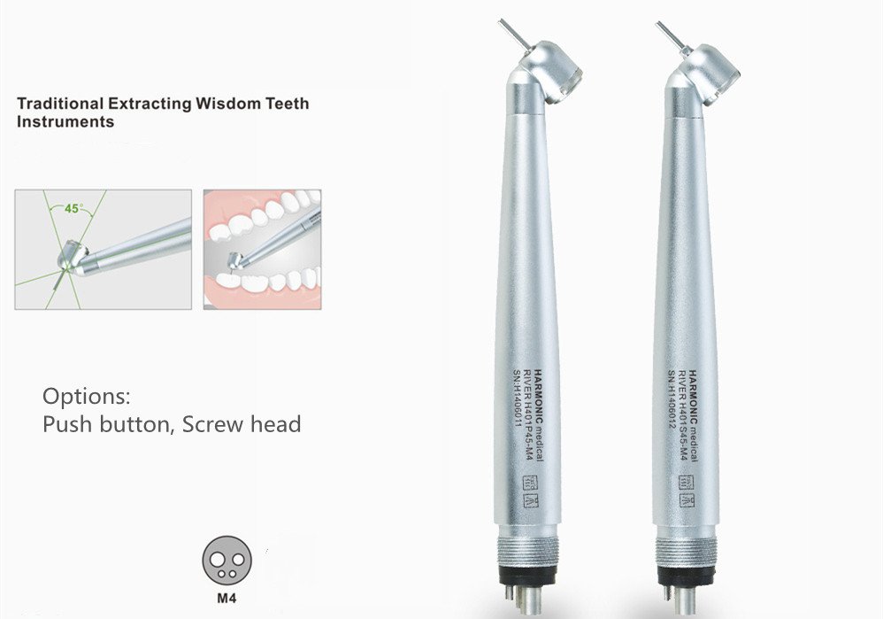 angle handpiece push button and screw type