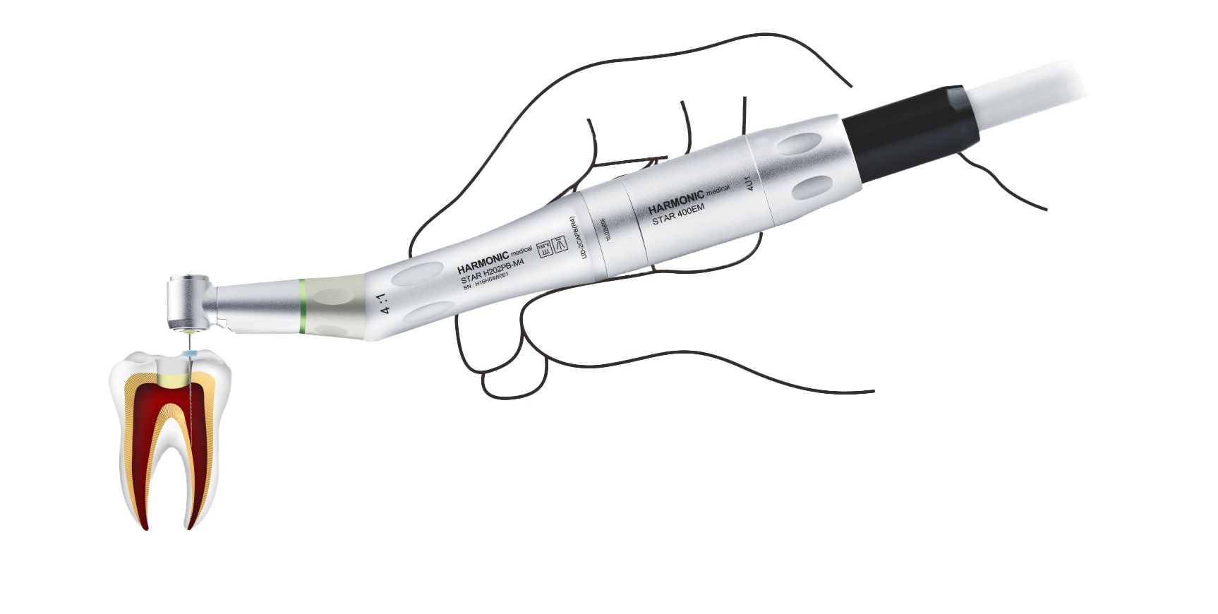 contra angle handpiece in endodontic application