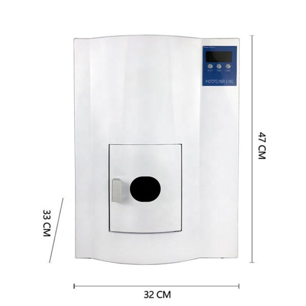 size of dental curing unit