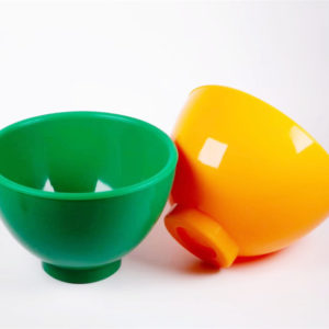 Dental lab impression material mixing bowls
