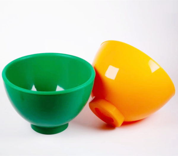 Dental lab impression material mixing bowls