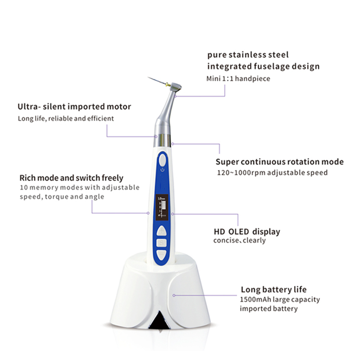 feature of endodontic motor with apex locator