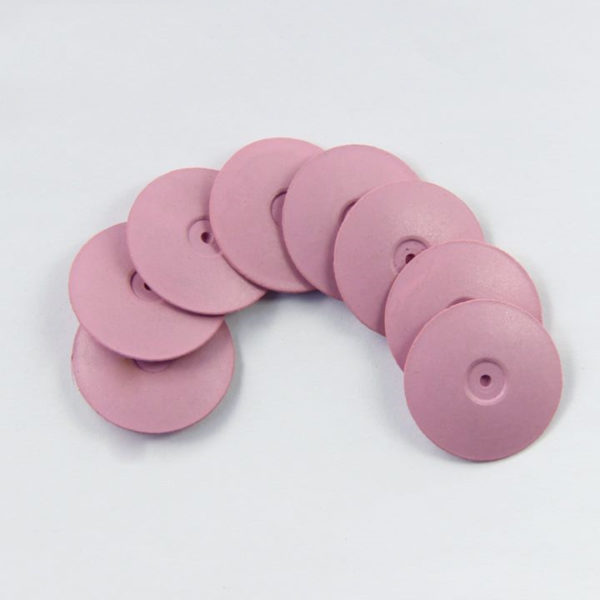 Pink dental laboratory polishing disc