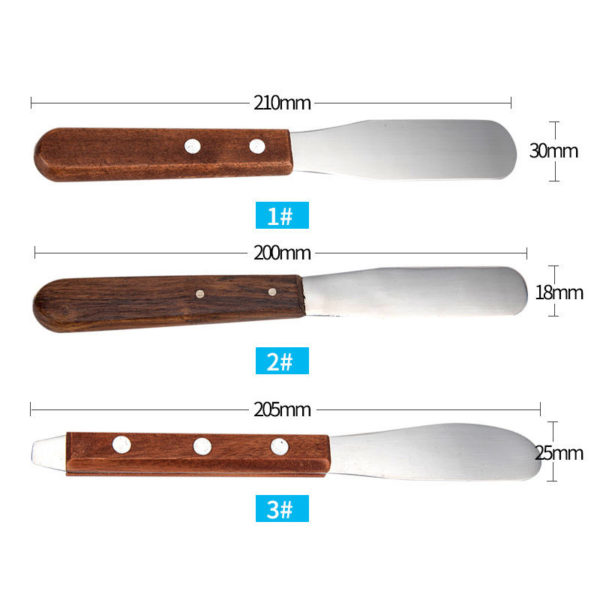 Wooden Handle Mixing Spatulas