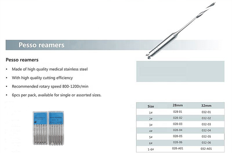 Peeso Reamers Specification Sizes